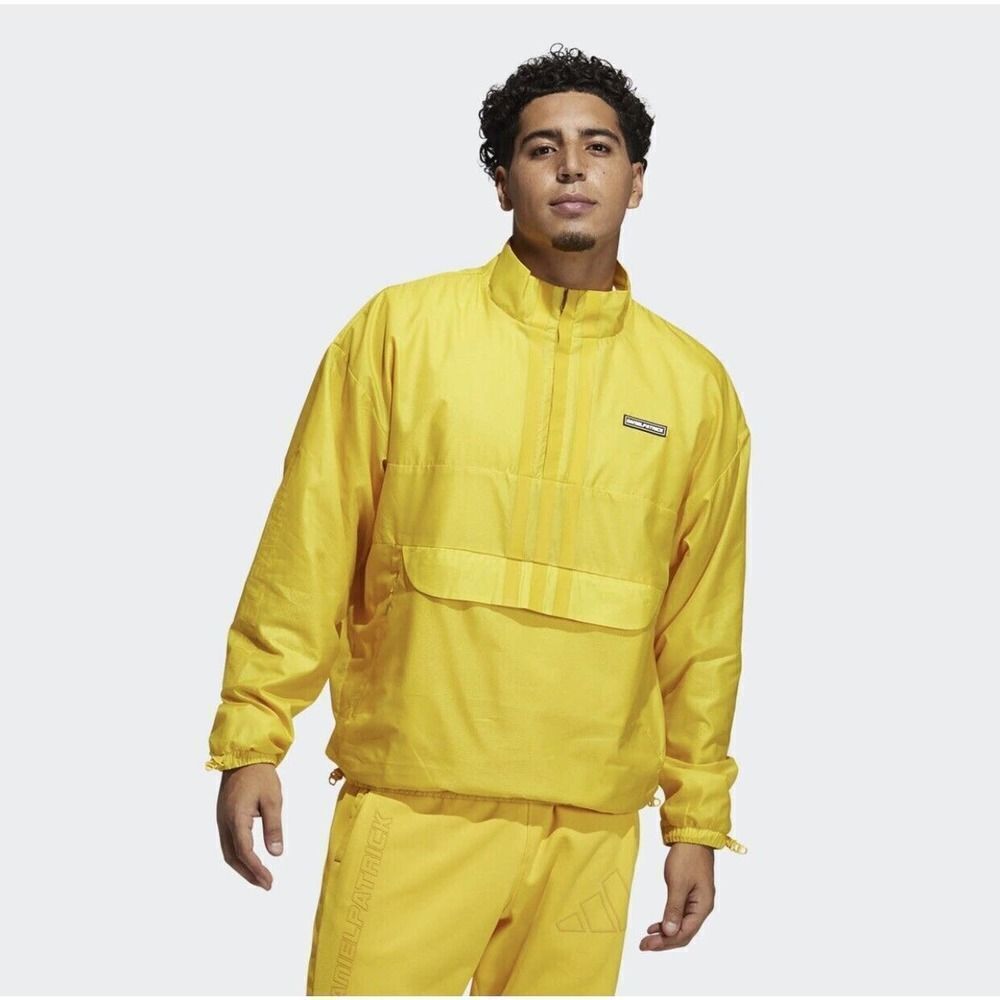 Adidas Daniel Patrick Anorak Men J. Harden Yellow Basketball Windbreaker Jacket